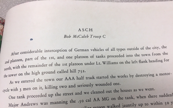Unit history Dad's Asch article